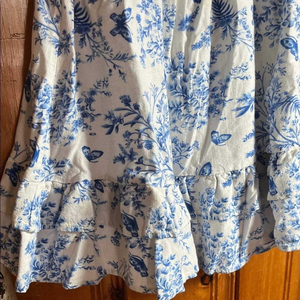 btween Floral Dress in Blue and White - Picture 4 of 8